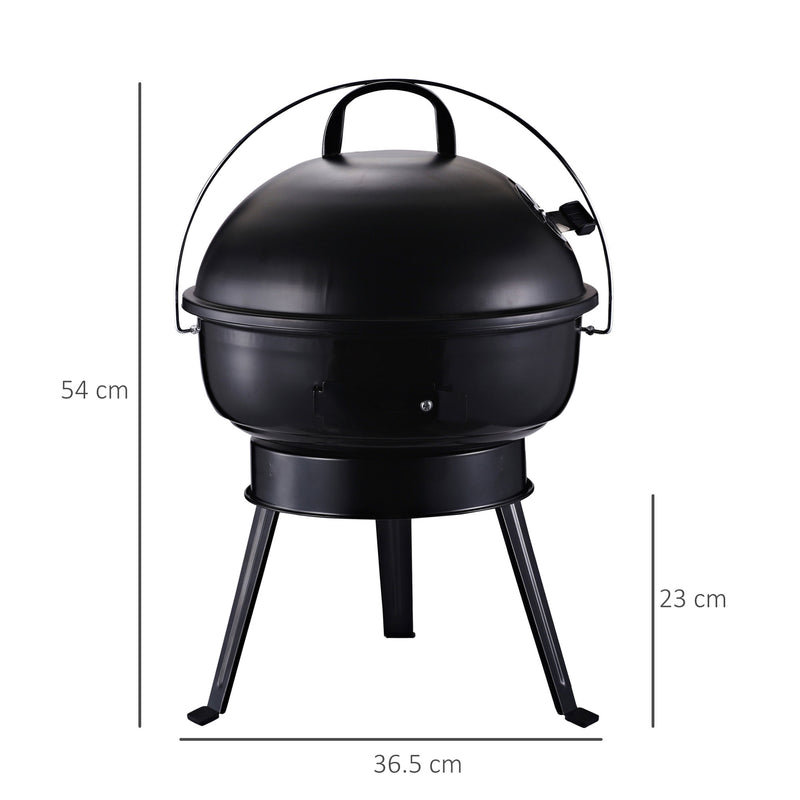 Barbecue a Carbone Carbonella Portatile da Tavolo Ø36,5x54 cm  Tiny