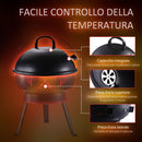 Barbecue a Carbone Carbonella Portatile da Tavolo Ø36,5x54 cm  Tiny