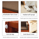 Divanetto per Cani e Gatti 62,5x54,5x23 cm in Legno con Cuscini  Oklahoma