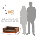 Divanetto per Cani e Gatti 62,5x54,5x23 cm in Legno con Cuscini  Oklahoma
