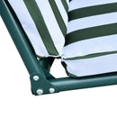 Dondolo 3 Posti da Giardino 170x110x152 cm  Swivel Verde e Bianco