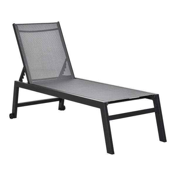 prezzo Garten-Sonnenliege 169 x 65 x 102 cm UV Schwarz und Grau
