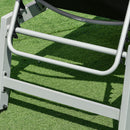 Lettino Prendisole da Giardino in Textilene 169x65x102 cm  UV-A Grigio