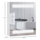 Pensile da Bagno 1 Anta Specchio con LED 60x50x15 cm  MorningLight Bianco