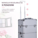Trolley per Estetista Make Up Trucchi in Alluminio 35,5x23x63,5 cm  Glam