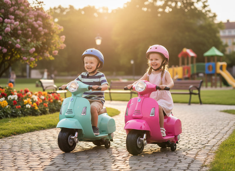 Scooter Elettrico per Bambini Licenza Ufficiale Piaggio Vespa Small 7,2V 2,5Ah Rosa      