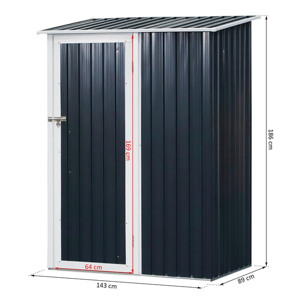 prezzo Gartenbox aus Blech zur Aufbewahrung von Werkzeugen 143 x 89 x 186 cm Raw Grey