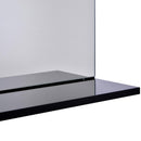 Mobile Bagno Sospeso 80 cm a 2 Cassetti con Specchio e Lavabo  Goteborg Nero