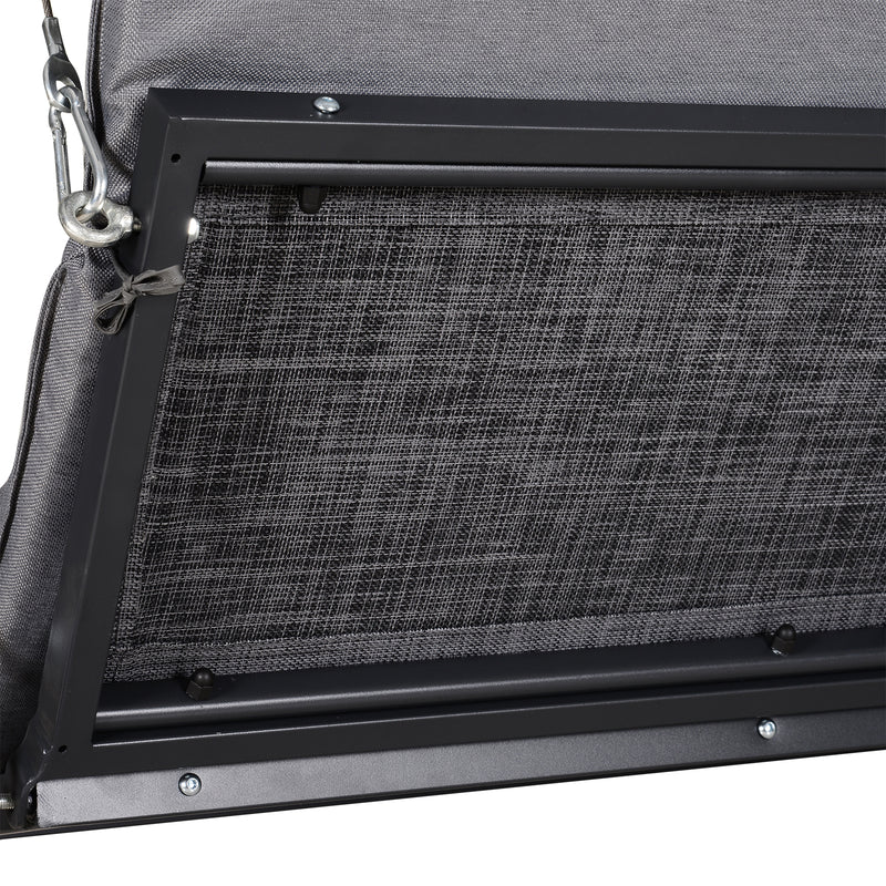 Dondolo 3 Posti da Giardino 200 x 115 x 168 cm  Sling Grigio