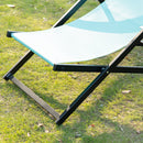 Set 2 Sedie Sdraio Pieghevoli in Alluminio 96,35x58x91,5 cm  Rex Azzurro