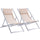 Set mit 2 klappbaren Liegestühlen aus Aluminium 96,35 x 58 x 91,5 cm Rex White