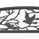 Panchina da Giardino in Acciaio con Schienale Decorato 127x60 cm  Bechy Marrone