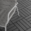 Set 9 Mattonelle a Incasto Effetto Legno 30x30x2 cm  Deck Nero