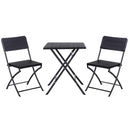Set Tavolo 2 Sedie da Giardino Pieghevoli  Small Nero