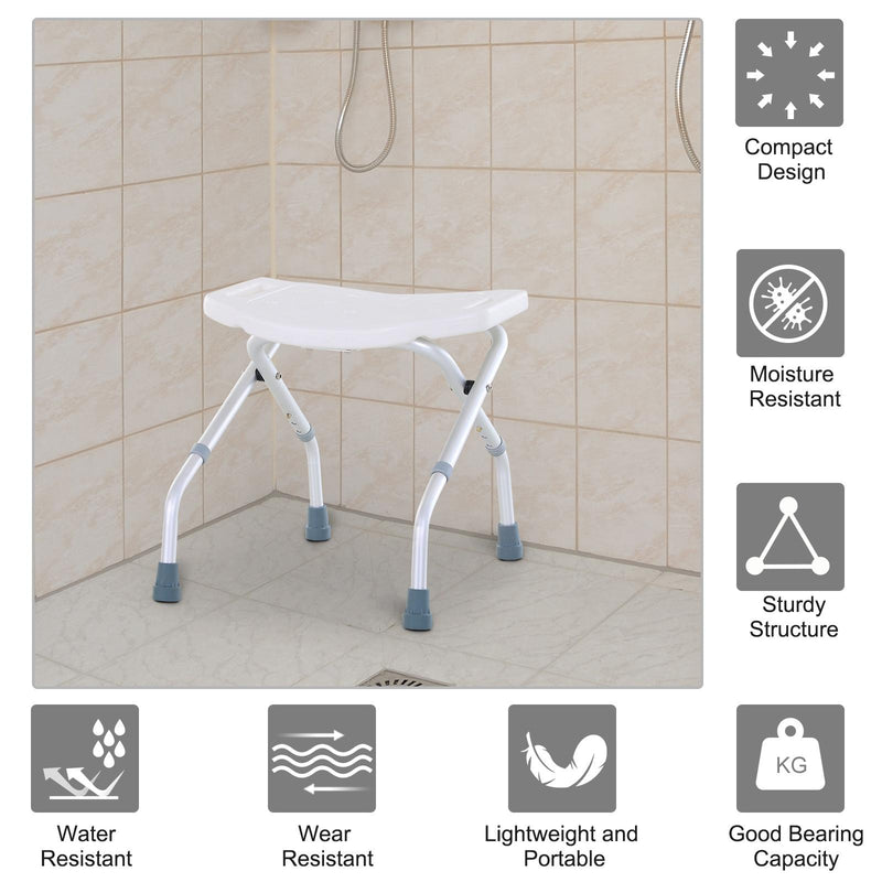 Sedia da Doccia Antiscivolo Altezza Regolabile 3 Livelli  Mini-Comfy