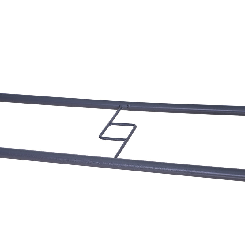 Tavolo da Giardino in Metallo e Vetro 140x80x70 cm  Champs