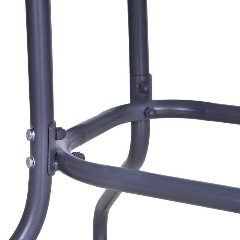 Tavolo da Giardino in Metallo e Vetro 140x80x70 cm  Champs