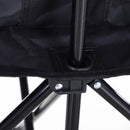 Panchina Pieghevole da Campeggio 6 Posti 306x48x82 cm  Flexi Nero