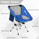 Sedia da Campeggio Pieghevole con Sacca da Viaggio 58x49x64 cm  TravP Blu