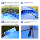 Tenda da Campeggio 3-4 Posti Apertura Automatica  Campfire