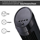 Ventilatore a Colonna Oscillante 45W 27x27x75 cm  WindPlus Nero