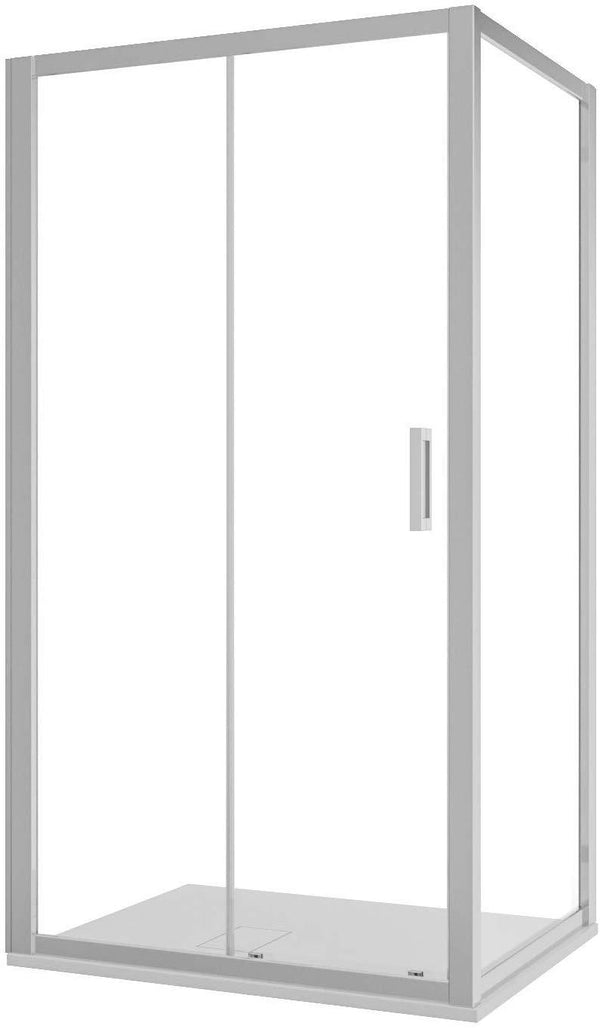 acquista Eckduschkabine aus transparentem Kristallglas 6 mm H185 Rizzetti Picture Verschiedene Größen