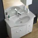 Mobile Bagno con Lavabo Specchio e Pensile Rizzetti Berlin Bianco Varie Misure