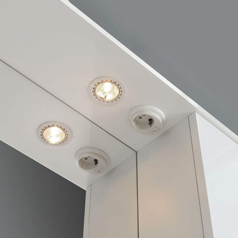 Mobile Bagno con Lavabo Specchio e Pensile Rizzetti Berlin Bianco Varie Misure