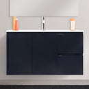Mobile Bagno Sospeso 90 cm Lavabo 2 Ante 2 Cassetti Rizzetti Venice Nero Lucido
