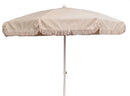 Ombrellone da Giardino Ø200 cm Telo in Poliestere Ecrù 