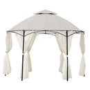Gazebo da Giardino Ø3,5m in Acciaio Dakota Bianco