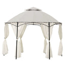 Gazebo da Giardino Ø3,5m in Acciaio Dakota Bianco
