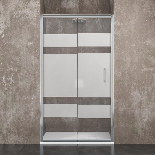 online Duschtür aus Kristall Siebdruck 6 mm H185 Rizzetti Vertex Verschiedene Größen