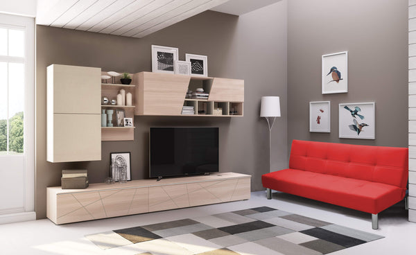 Rizzetti Ginger Red Kunstleder Liegesofa 2 Sitze acquista