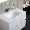 Mobile Bagno Sospeso 100 cm Lavabo 2 Cassetti + LED 30 cm Rizzetti Orlando Bianco Lucido