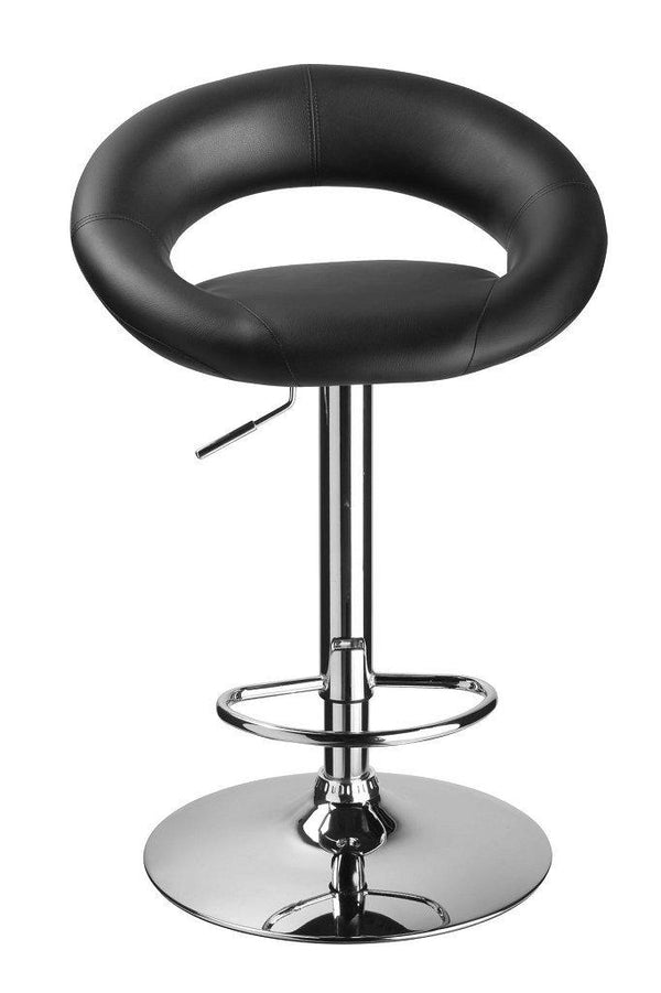 acquista Rizzetti Higher Black Verstellbarer Drehhocker aus Kunstleder