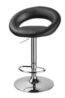 Sgabello Girevole Regolabile in Similpelle Rizzetti Higher Nero