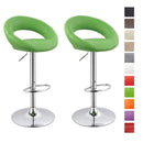 Sgabello Girevole Regolabile in Similpelle Rizzetti Higher Verde