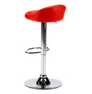 Sgabello Girevole Regolabile in Similpelle Rizzetti Highest Rosso