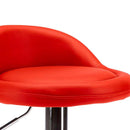 Sgabello Girevole Regolabile in Similpelle Rizzetti Highest Rosso