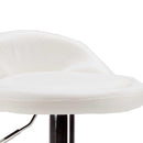 Sgabello Girevole Regolabile in Similpelle Rizzetti Highest Bianco