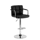 Sgabello Girevole Regolabile con Braccioli in Similpelle Rizzetti Miranda Nero