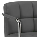 Sgabello Girevole Regolabile con Braccioli in Similpelle Rizzetti Miranda Grigio