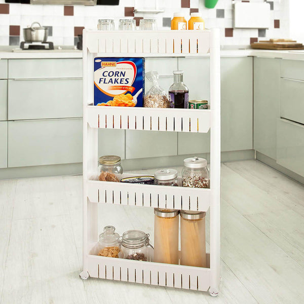 Küchenwagen aus Polypropylen 54 x 12,5 x 103 cm 4 Ablagen Rizzetti Tiny online