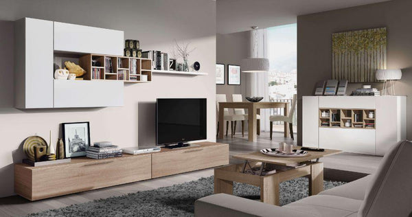 prezzo Sideboard Möbel für Wohnzimmer 150x42x91 cm Rizzetti Giada Weiß und Holz