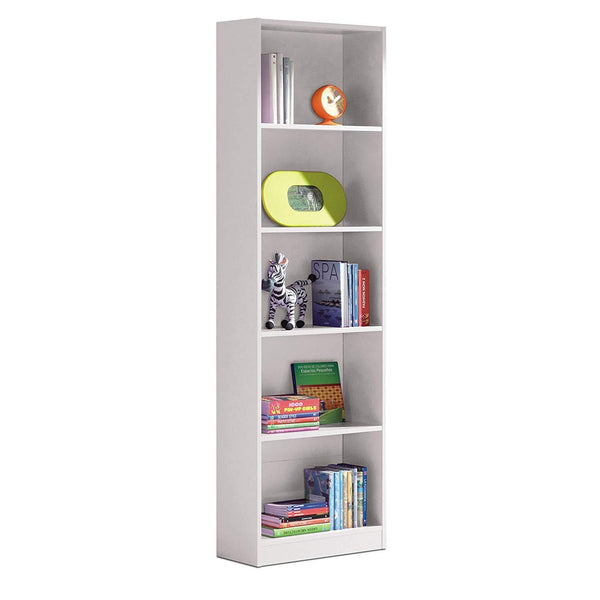 acquista Bücherregal 5 Fächer und 5 Regale 52 x 25 x 180 cm Rizzetti Catania Weiß