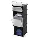 Mobile Modulare 4 Scomparti Rizzetti Madame Nero con Decorazione