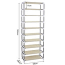 Scarpiera Salvaspazio in Acciaio Tessuto TNT Rizzetti Crome Beige