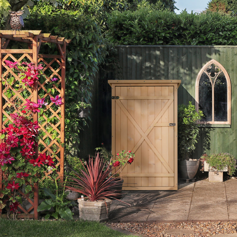 Casetta Box da Giardino in Legno di Abete 75x56x115 cm 