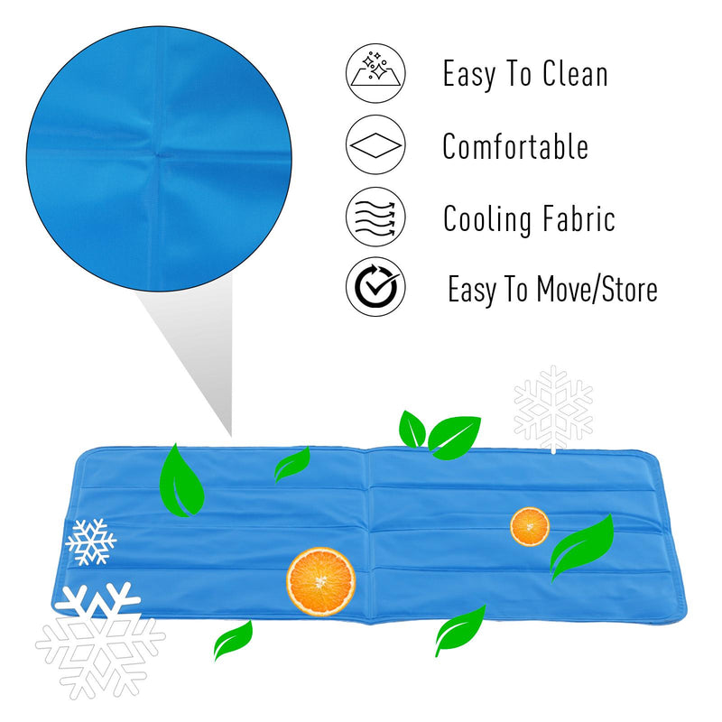 Tappetino Refrigerante per Cani 90x45 cm con Sistema Auto-Raffreddamento  Blu